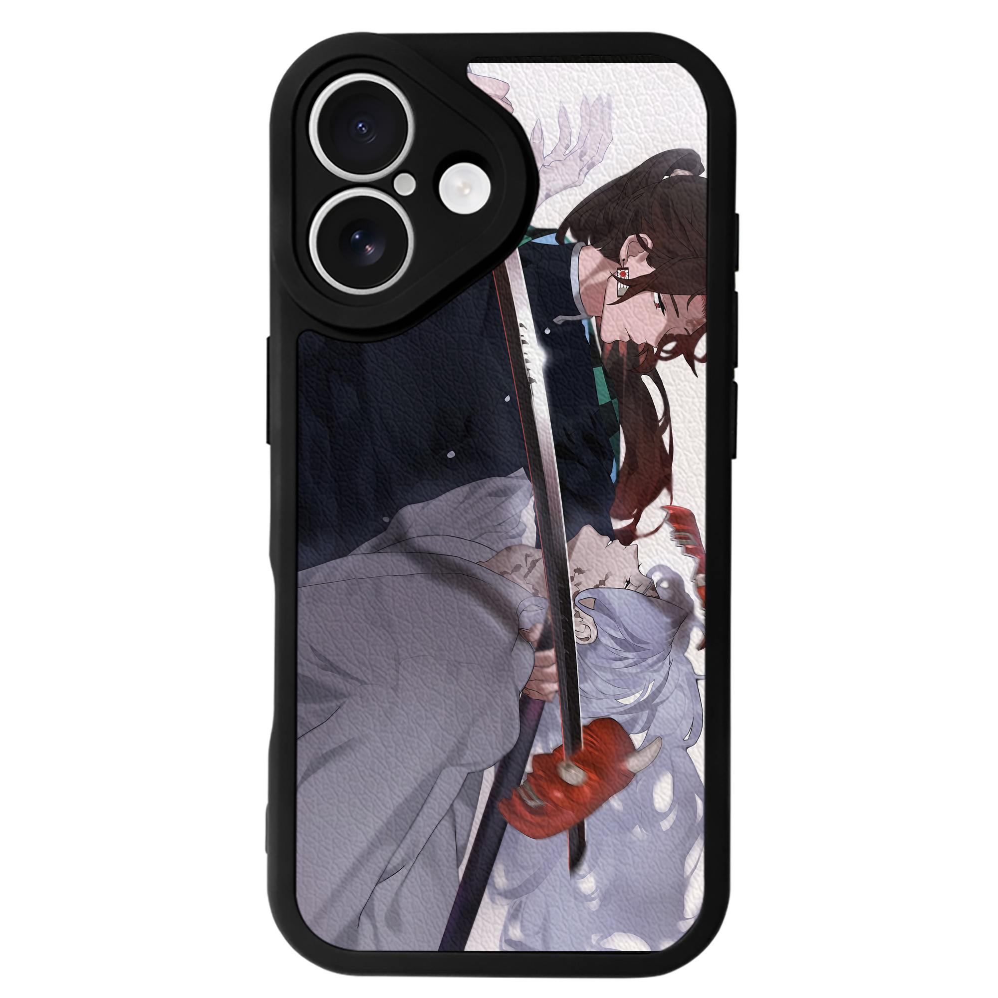 （画像用） 鬼滅の刃（きめつのやいば）竈門 炭治郎／かまど たんじろう Kamado Tanjirou 【iPhone 16シリーズ対応】シリコンスマホケース（レザー調） 材質：シリコン
